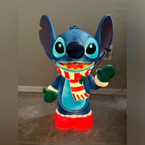 22” Disney Stitch Christmas blow mold yard decoration - Picture 3 of 8
